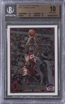 2003/04 Topps Chrome #111 LeBron James Rookie Card – BGS PRISTINE 10